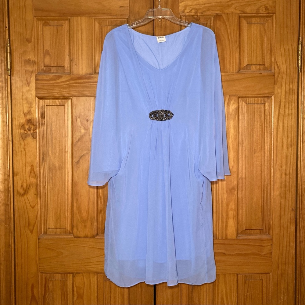 NWOT Blair Dress Formal Lined Sheer Purple Size 16